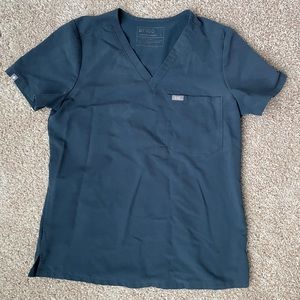 Figs Womens Catarina Scrub Top Dark Harbor Size Small